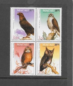 BIRDS - MACAO #702a  (block) MNH