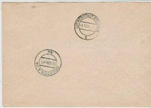 DDR Central Courier Service 1956 Lutherstadt Cancel Stamps Cover Ref 24420 