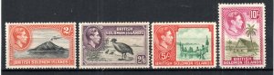 British Solomon  Islands 1939-51 2s to 10s  SG 69-72 MLH