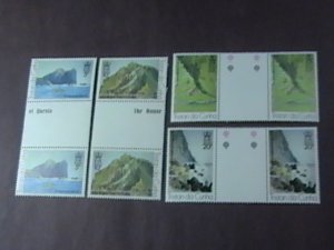 TRISTAN da CUNHA # 268-271-MINT/NH-COMPLETE SET OF CROSS GUTTER PAIRS--1980