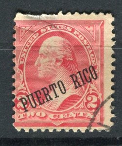 USA; PORTO RICO 1890s classic Presidents series issue used 2c. value