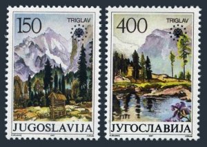 Yugoslavia 1835-1836, MNH. Mi 2206-2209. Nature Protection, 1987: Triglav Lake.