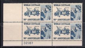 Plt Blk Sc# 1406 Women's Suffrage MNH #32187 LL