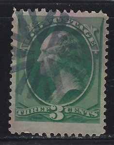 Scott # 136  Lot E330  3c Washington  fancy cancel  Used