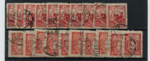 LITHUANIA 382, 384 USED WHOLESALE LOT OF 10 OF EACH-