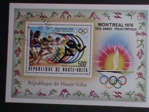 UPPER VOLTA-1976 OLYMPIC-MONTREAL'76 CANADA -FANCY CANCEL S/S VF ESTV.$ 5