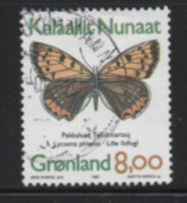 Greenland Sc 318 1997 8 kr Butterfly stamp used