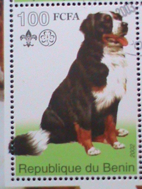 BENIN-STAMP-2002 FAMOUS DOGS CTO- MNH STAMP SHEET RARE