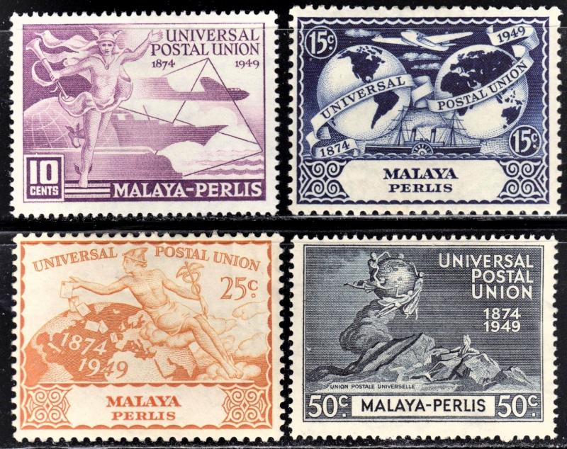 Malaya Perlis Scott 3-6  complete set  F to VF mint OG HHR.