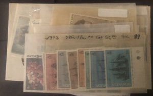 Lot of International Stamps In Glass Scenes Some Have Nice Value