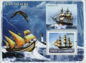 Sail Ships Stamp Lighthouses Larus Pacificus Constellation S/S MNH #1922