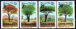 Zimbabwe - 1981 Tree Planting Day Set Used SG 606-609