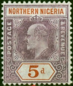 Northern Nigeria 1905 5d Dull Purple & Chestnut SG24b Fine LMM