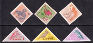 Liberia - Scott #341-346 - Imperf - MNH - A few with creasing - SCV $20