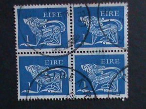 IRELAND 1971 SC#291 DOG FROM ANCIENT BROOCH USE BLOCK-VF-FANCY CANCEL