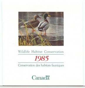 1985 DUCK stamp and card issue  Canada mint