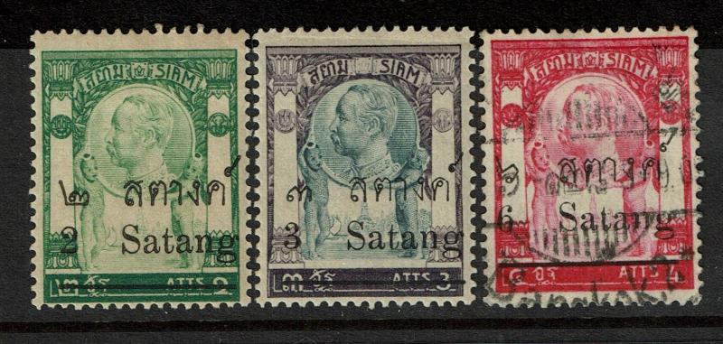 Thailand 3 1909 Mint and Used Stamps, with Hinge Remnants, few faults - S3683