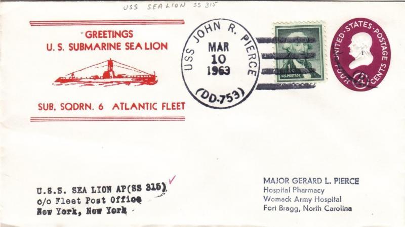 1963, USS Sealion, SS-315, Greetings (N5669)