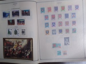 collection on pages Great Britain Jersey 1981-90 HX: CV $141