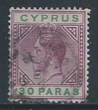 Cyprus #63 Used 30pa King George V - Wmk. 3