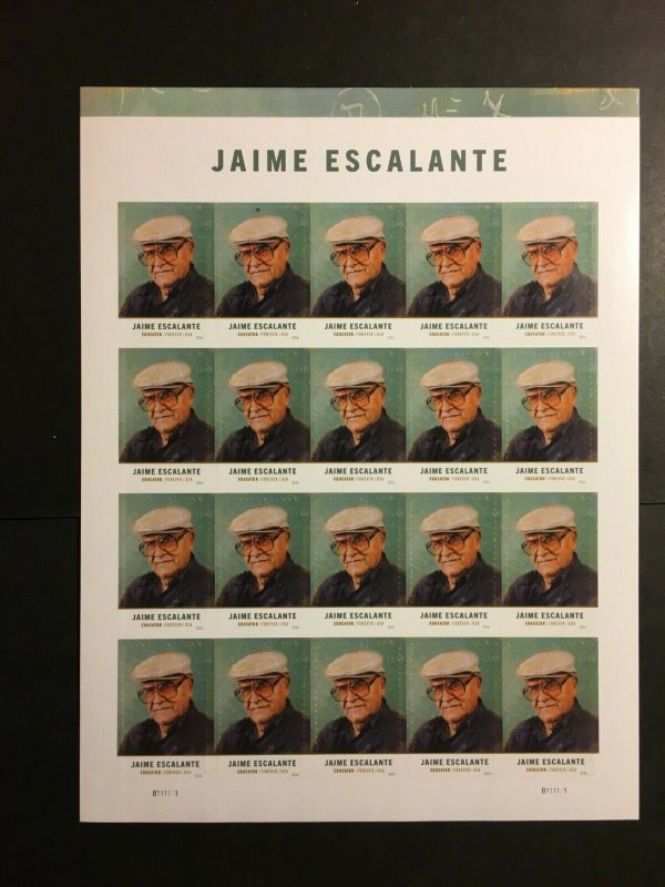 2016 Sheet of Forever Stamps - Jaime Escalante Sc# 5100 