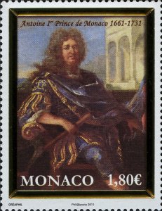 Monaco 2011 MNH Stamps Scott 2654 Prince Anthony I 350 Years of Birth