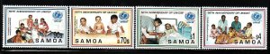 Samoa-Sc#929-32- id7-unused NH set-UNICEF-1996-