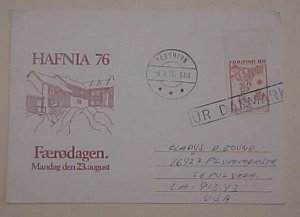 FAROE UR DENMARK 1976 B/S US ON CARD