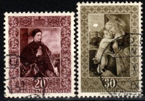 Liechtenstein #261-2 F-VF  Used CV $9.75 (X8365)