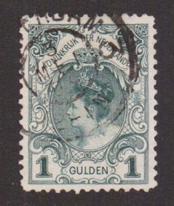 Netherlands   #83a   used 1898    Wilhelmina  1g  kroningsgulden  type I