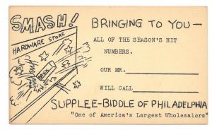 UX27 Postal Card Advert Supplee Biddle Phila PA Babe Ruth Bridgeton NJ Cachet