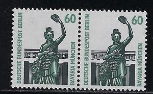 Germany Berlin Scott # 9N549, mint nh, pair, variation plate printing