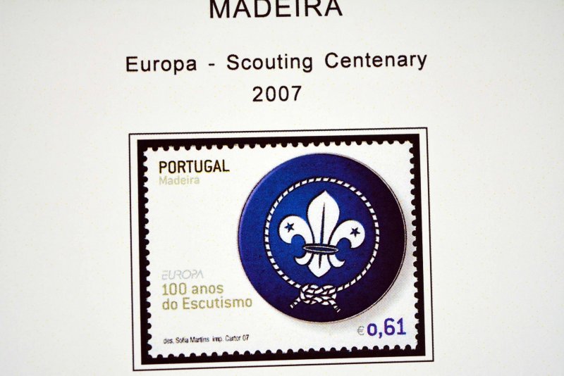 COLOR PRINTED MADEIRA 1868-2010 + 2011-2020 STAMP ALBUM PAGES (98 illust. pages)