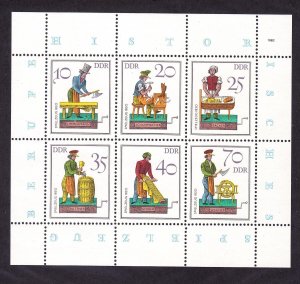 Germany DDR 2312 MNH 1982 Christmas Toys from the 1830s Mini Sheet of 6