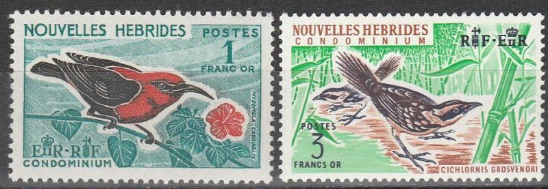 New Hebrides (Fr) #120, 122  F-VF Unused  CV $19.75  (A9669)