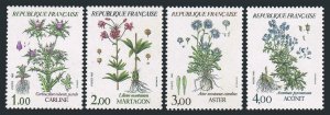 France 1870-1873,MNH.Michel 2392-2395. Plants 1983.Thistle,Martagon lily,Aster,