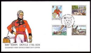 Guernsey Lt Gen Sir John Doyle FDC SG#328-331