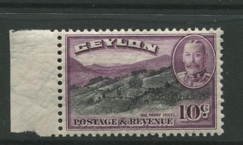 Ceylon -Scott 268 - KGV Definitive Issue - 1935 - MLH - Single 10c Stamp