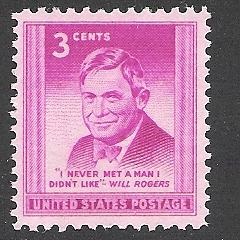 US Cat # 975, Will Rogers, MNH*-