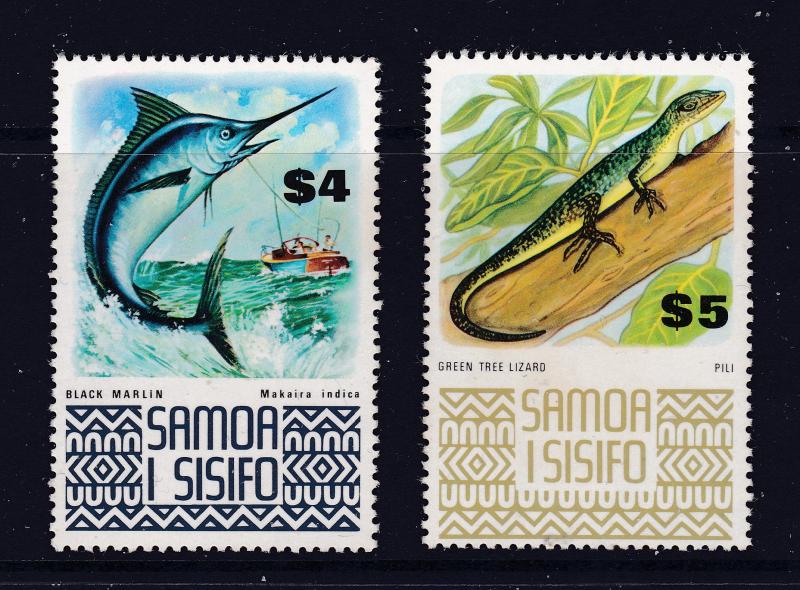 Samoa the 2 top values MNH from the 1972 set