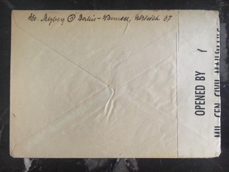 1946 Berlin Germany US Zone Censored Cover To Ostenfeld