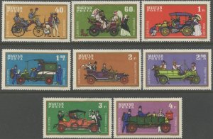 HUNGARY Sc#C296-C303 1970 Antique Automobiles Complete Set OG Mint Hinged*