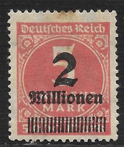 Germany #272 2mil m on 5thm Official Stamp ~ MNG