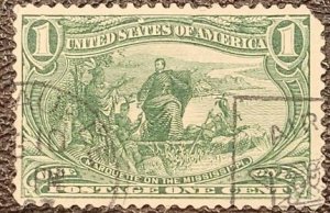 US Scott 285, Used from 1898; F/VF centering; off paper