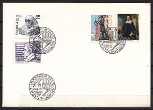 Sweden, Scott cat. 919-922. Composer & Poet issue. First day cover.