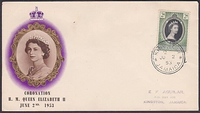 JAMAICA 1953 Coronation commem FDC.........................................A1498