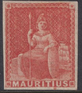 Sc# 10 Mauritania 1858-59 (6p) four margin imperf issue XF MLH CV: $60.00