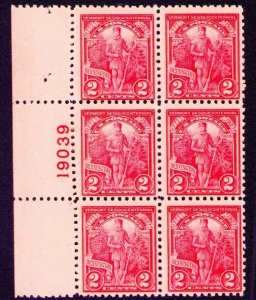 ,Sc # 643 Plate Block 1927 MNH