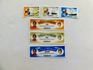 Kiribati #373-378 Mint/NH/VF, Royal Wedding Set, 1981 