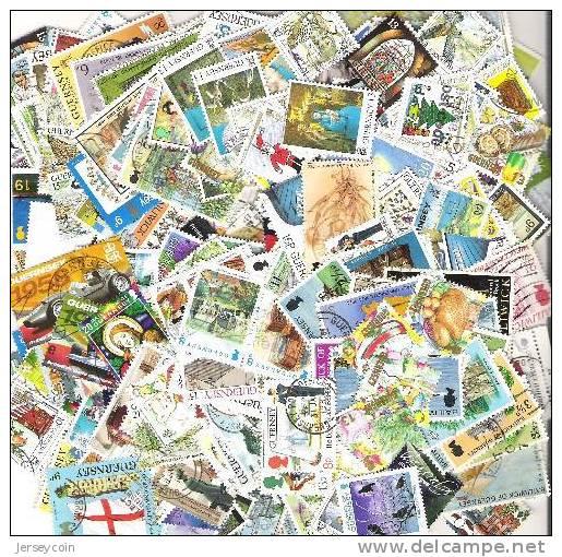 Jersey Guernsey & Isle of Man collection 500 different stamps